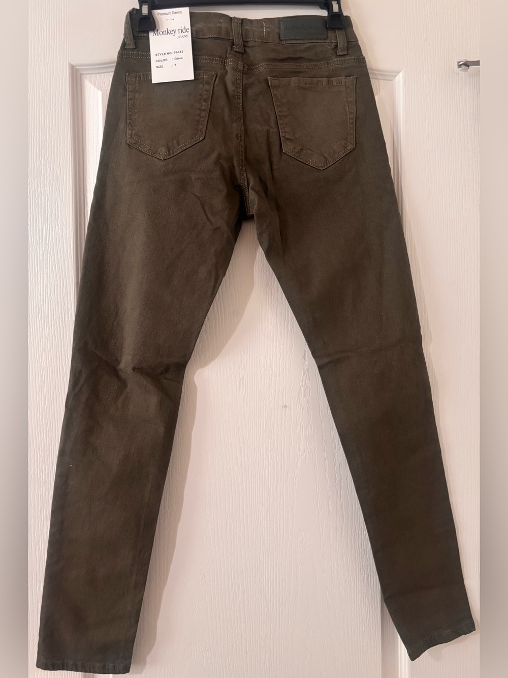 Monkey Ride Jeans Olive Skinny Jeans NWT - Picture 3 of 6